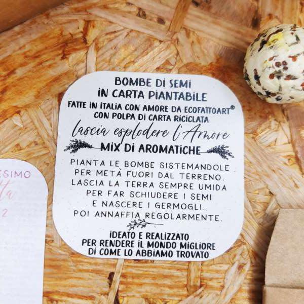 bombe di semi bomboniere battesimo bimba ecofattoart
